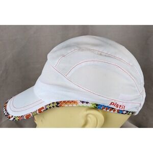 Pistil 5 Panel Cap Adjustable White Polyester Moisture Wicking Running
